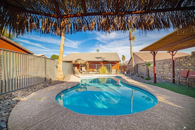 view of pool with a patio