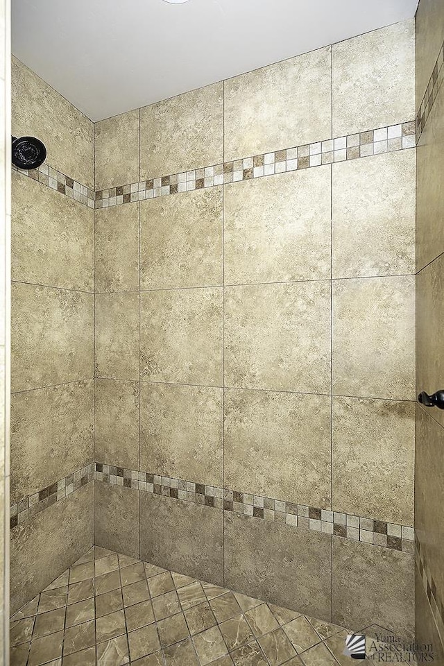 room details with a tile shower