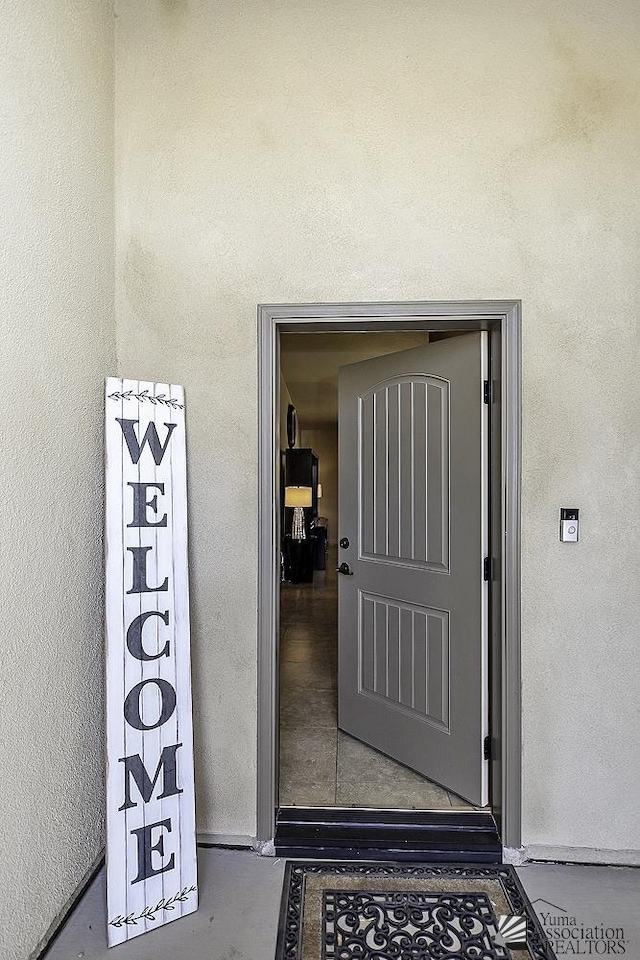 view of doorway to property