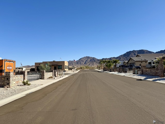 view of street with a mountain view