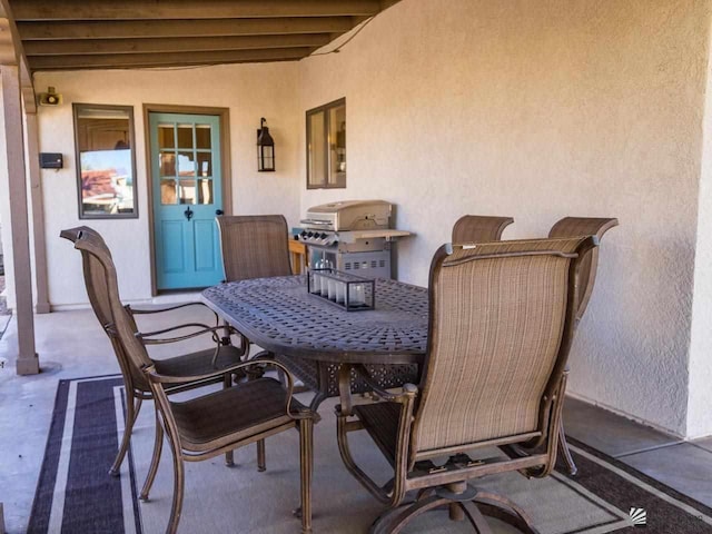 view of patio featuring area for grilling