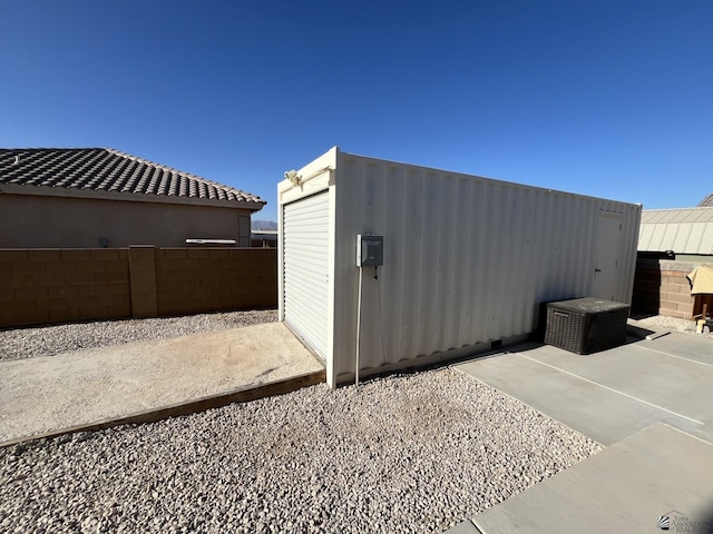 view of outdoor structure