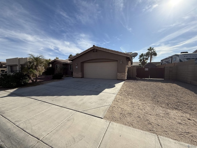 view of front of home featuring a garage