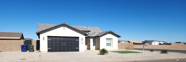 view of front facade with a garage