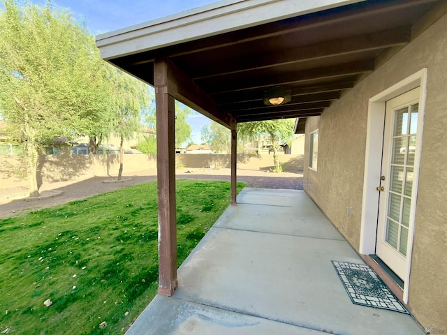 view of patio / terrace with a fenced backyard