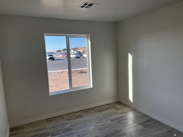 view of spare room