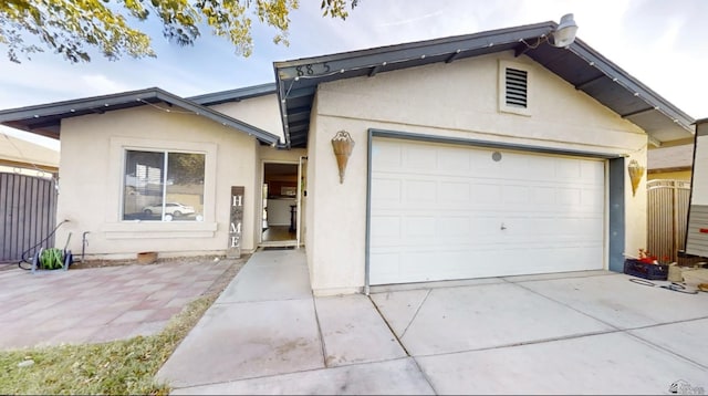 view of front facade with a garage