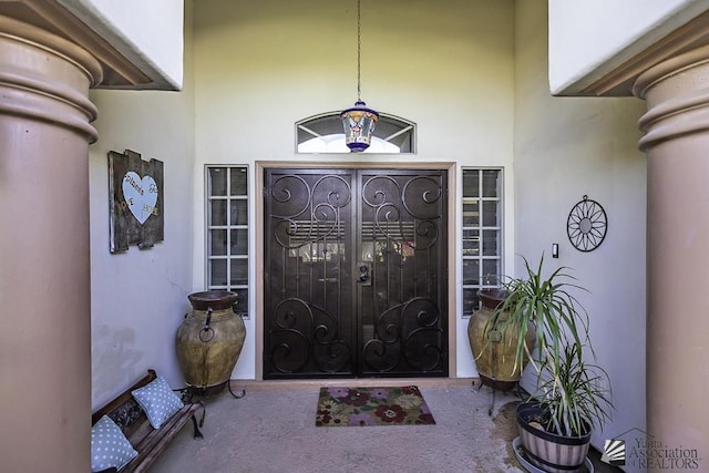 view of doorway to property