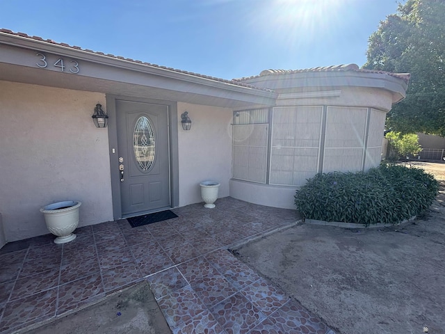 view of doorway to property