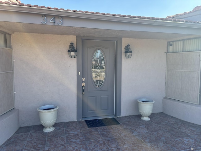 view of doorway to property