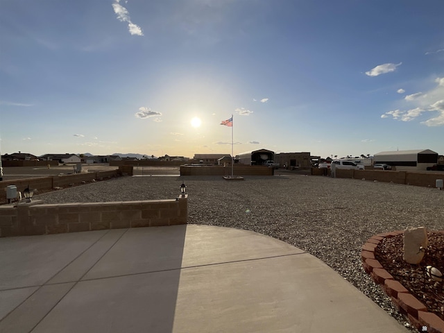 view of yard with a patio area