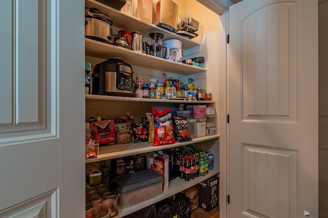 view of pantry