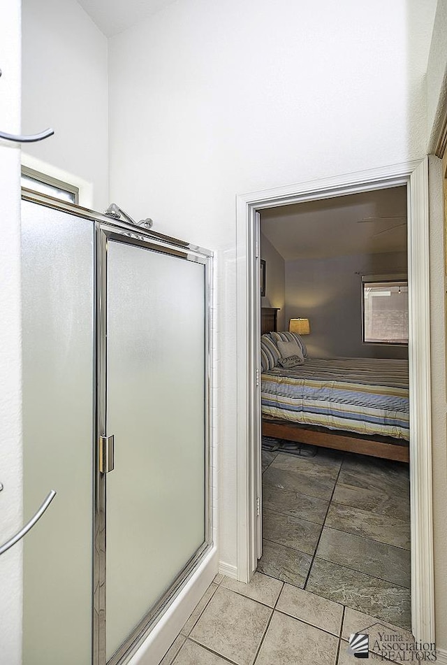 bathroom featuring walk in shower