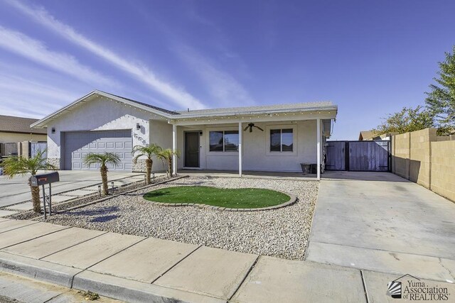 ranch-style house with a garage