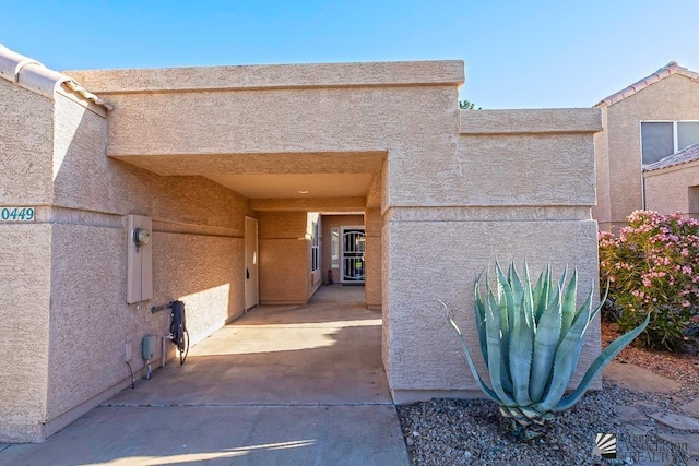 view of doorway to property