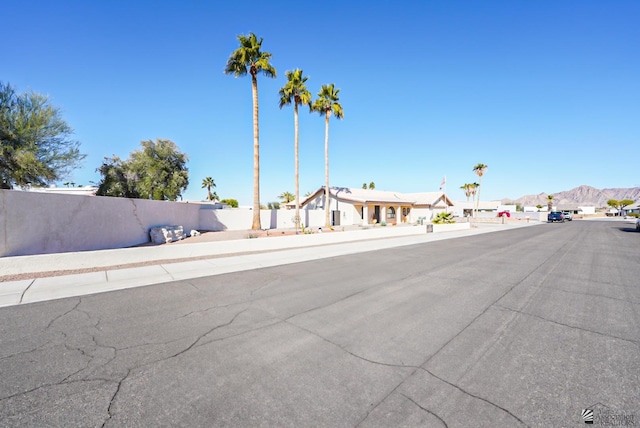 view of street featuring a mountain view