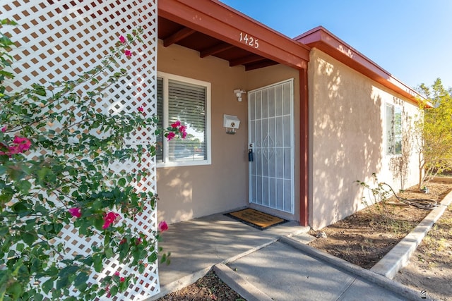 view of doorway to property