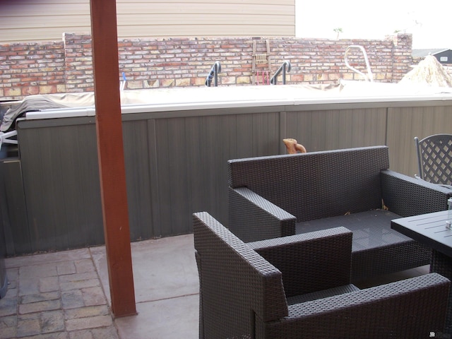 view of patio featuring an outdoor hangout area