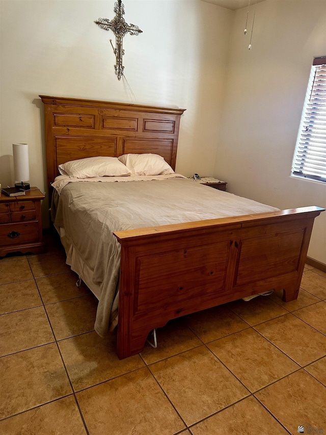 view of tiled bedroom