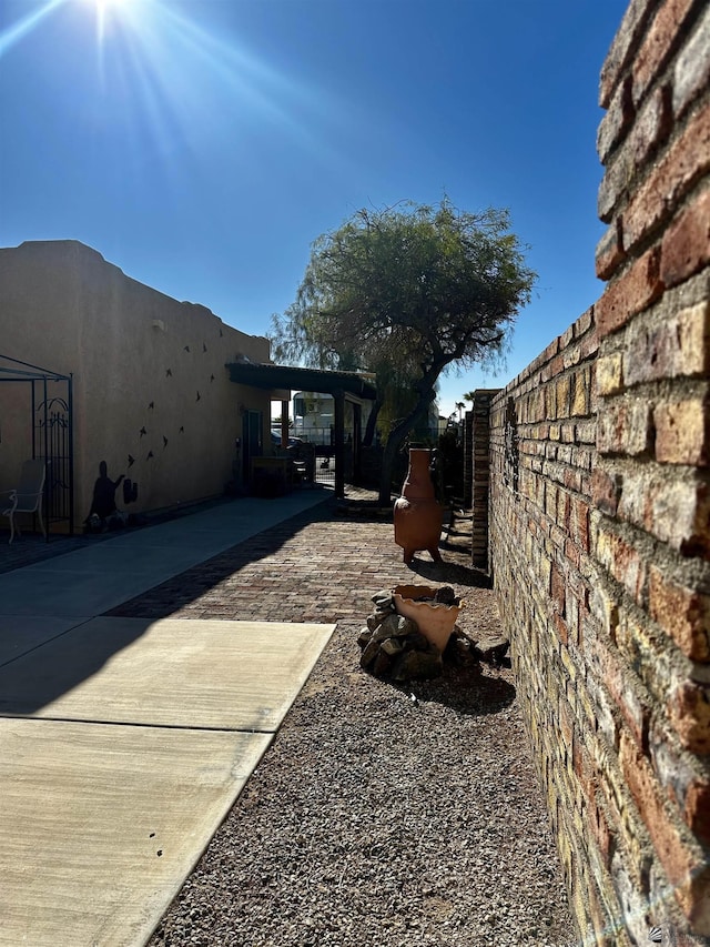 view of yard with a patio area