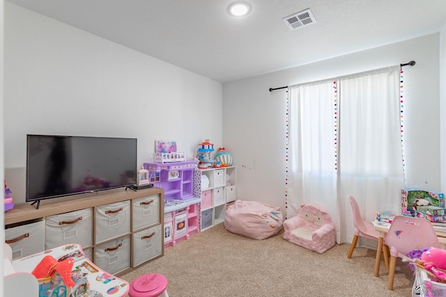 recreation room featuring carpet floors