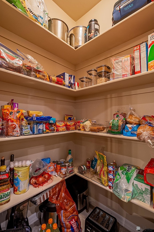 view of pantry