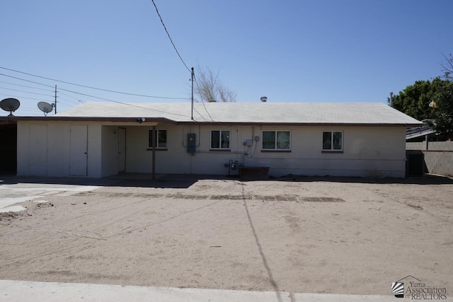 view of rear view of property