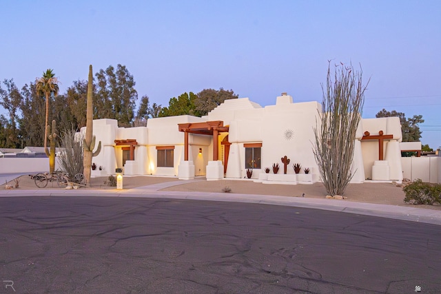 view of pueblo-style home