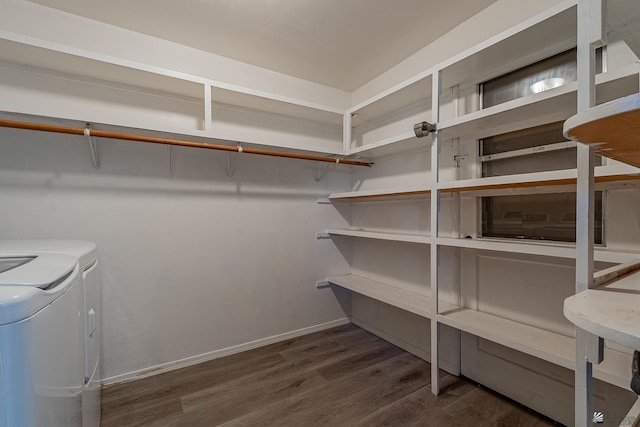 interior space with washer and dryer