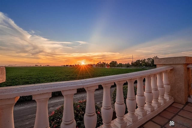 property view of water with a rural view