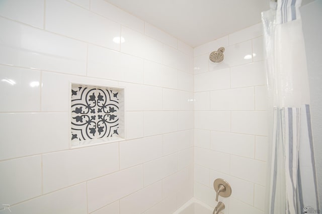 room details with shower / tub combo