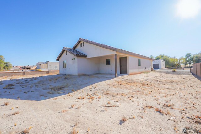 view of back of property