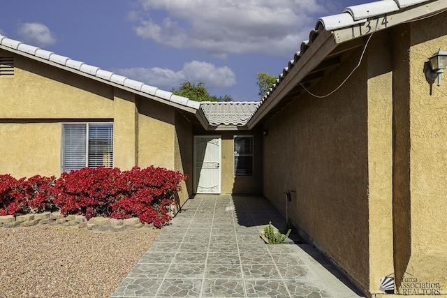 view of doorway to property