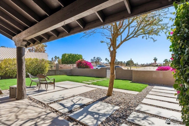 view of patio / terrace with a fenced backyard