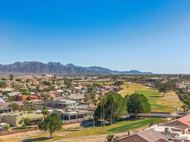 view of mountain feature with a residential view