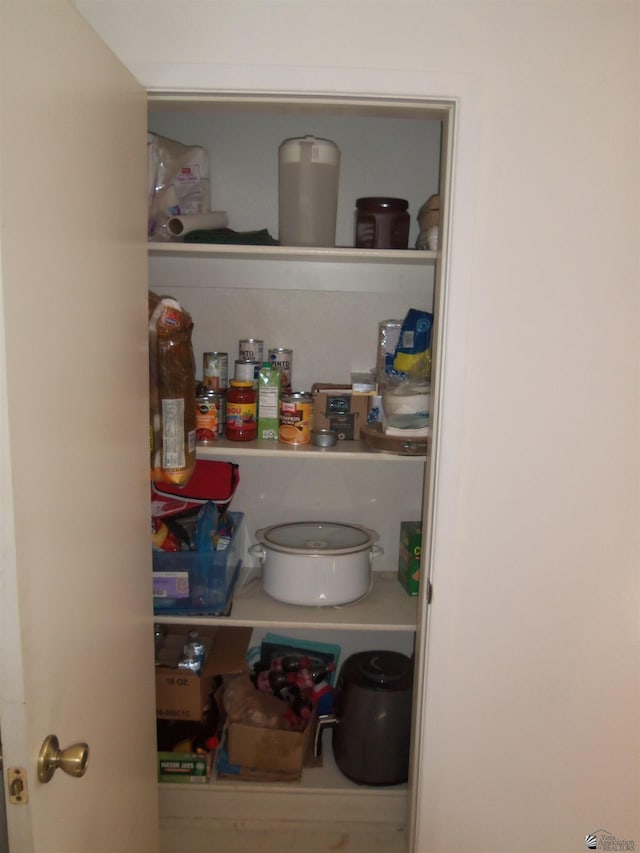 view of pantry