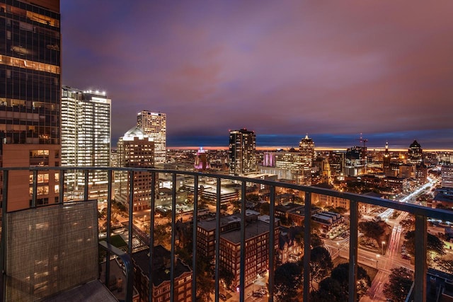 balcony featuring a view of city