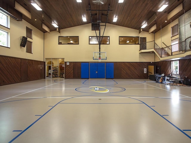 view of basketball court