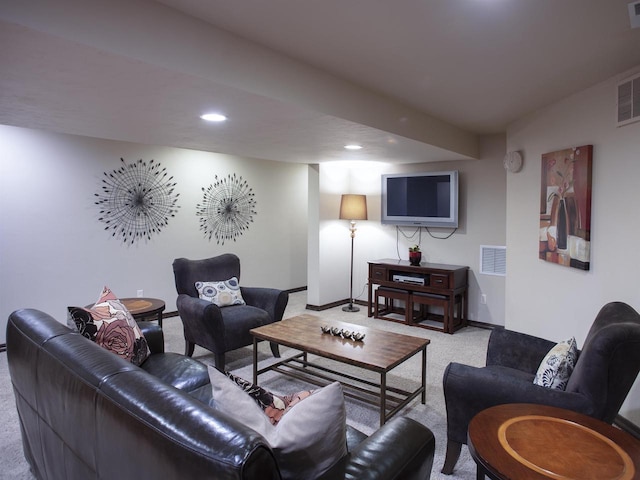 view of carpeted living room