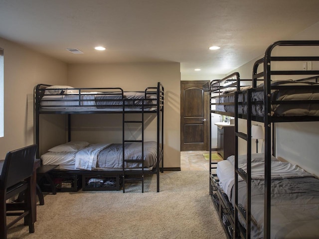 view of carpeted bedroom