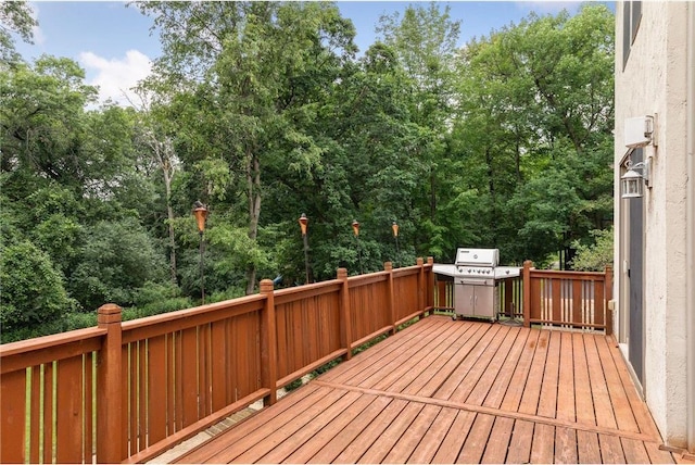 view of wooden deck