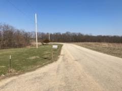 view of road with a rural view