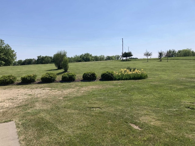 view of yard featuring a rural view