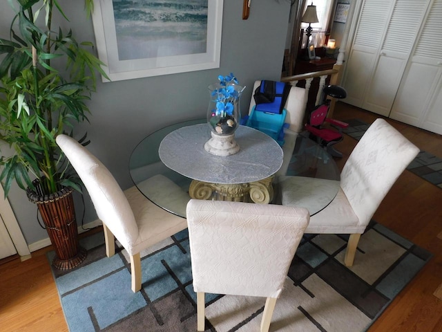 dining room with light wood-type flooring