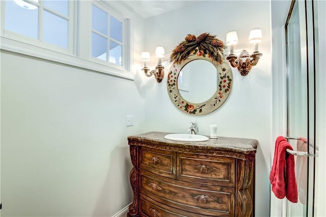 bathroom featuring vanity