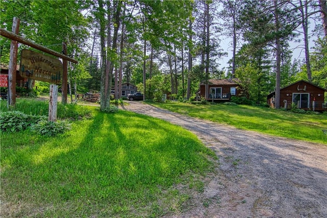 exterior space with a front lawn