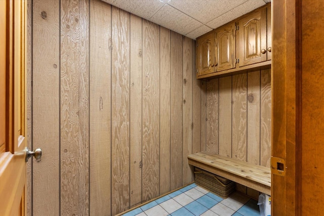 view of sauna / steam room with tile flooring