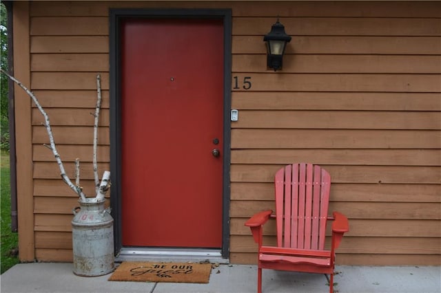 view of doorway to property