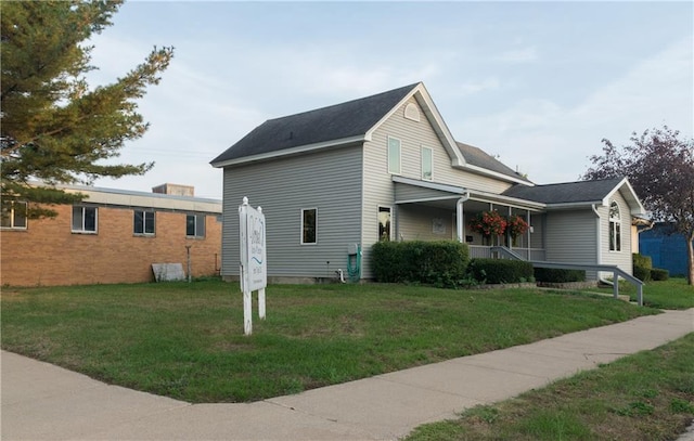 exterior space with a front yard