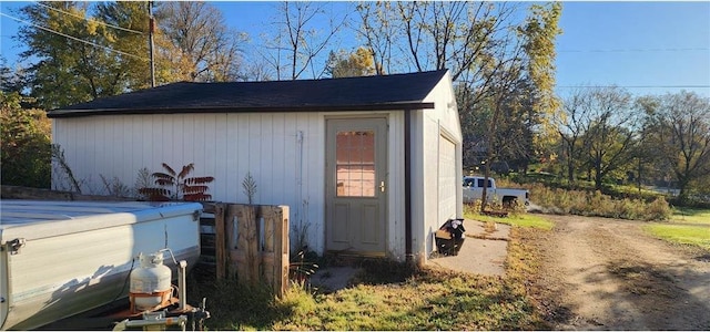 view of outdoor structure